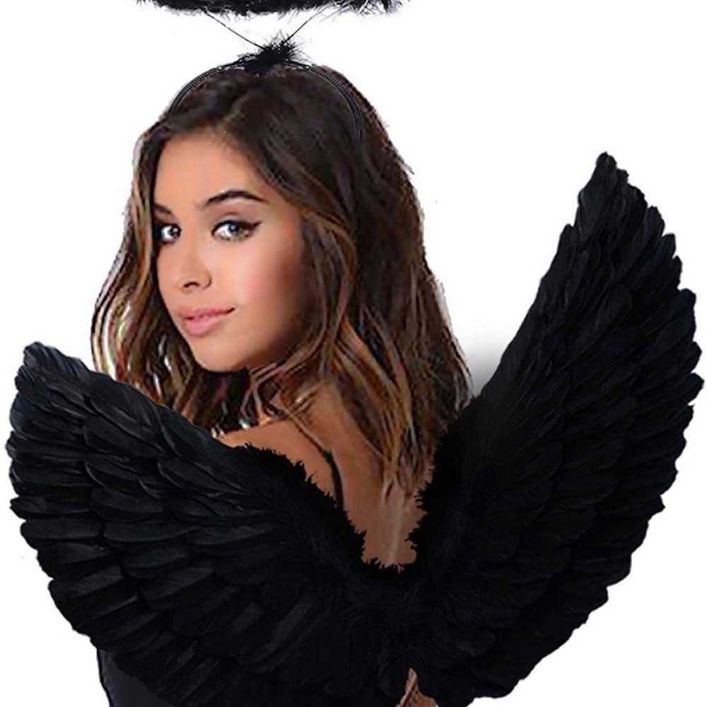Black Angel Wings Costume Set from Spirit Halloween